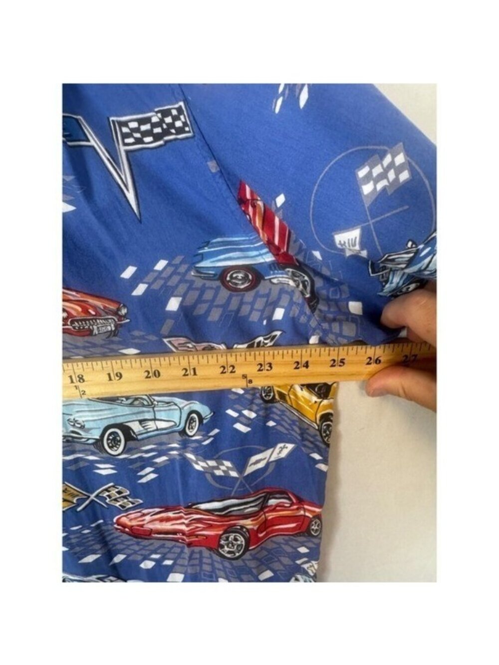 Reyn Spooner Chevrolet Corvette American Classics Rayon Hawaiian Shirt Mens L - Picture 6 of 7
